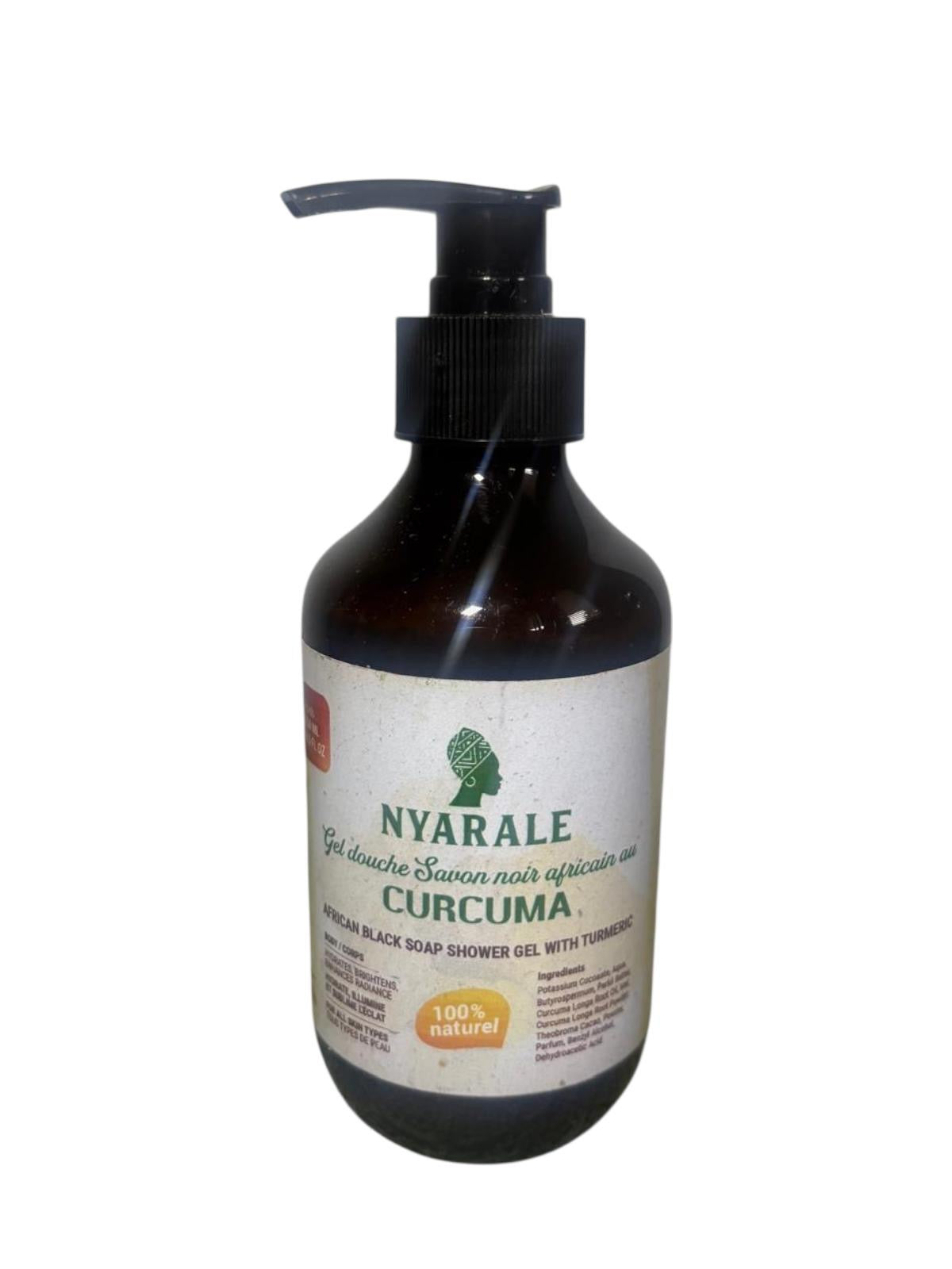 Gel Douche NYARALE - Savon Noir au Curcuma (300 ml)
