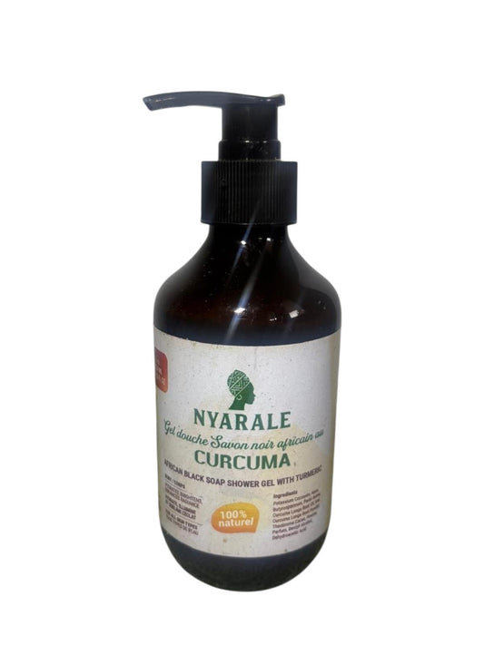 Gel Douche NYARALE - Savon Noir au Curcuma (300 ml)